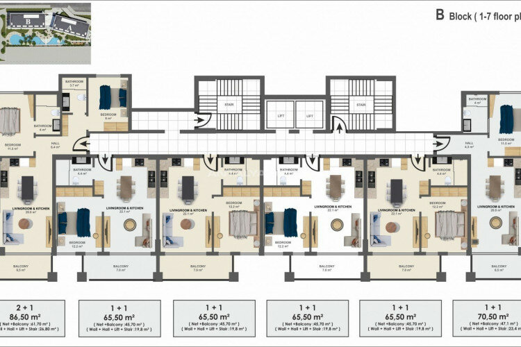 Квартира 1+1 в Анталии, Турция | SBB-45052