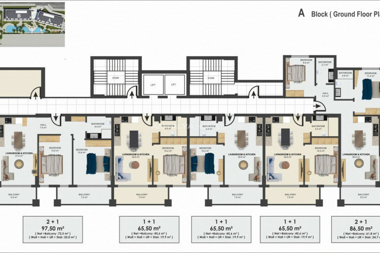 Квартира 1+1 в Анталии, Турция | SBB-45052