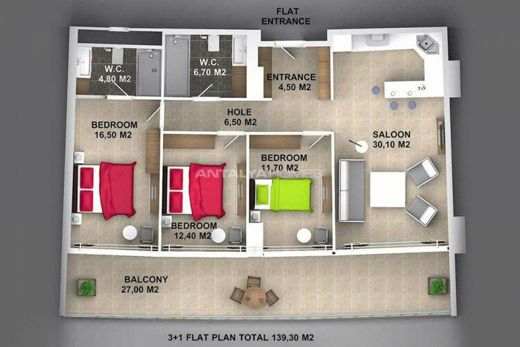 Квартира 4+1 в Анталии, Турция | SBB-44862