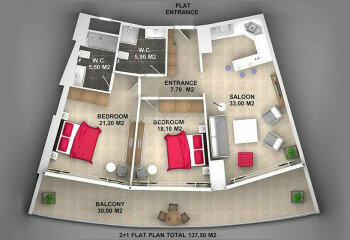 Квартира 4+1 в Анталии, Турция | SBB-44862