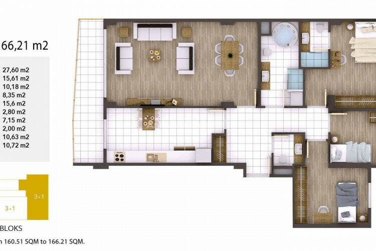 Квартира 1+1 в Коджаэле, Турция | PTE-46776