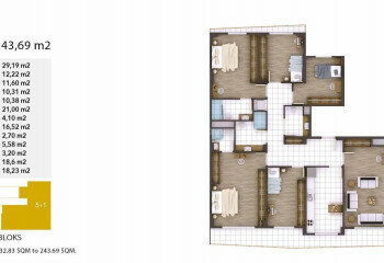 Квартира 1+1 в Коджаэле, Турция | PTE-46776