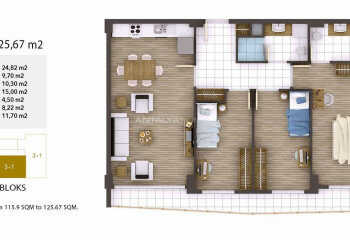 Квартира 1+1 в Коджаэле, Турция | PTE-46776