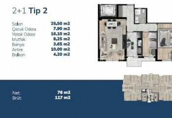 Квартира 3+1 в Стамбуле, Турция | STE-46755