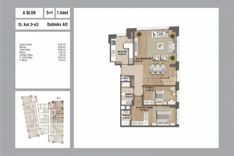 Квартира 3+1 в Малтепе, Стамбул, Турция | PBB-46366