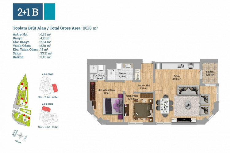 Квартира 3+1 в Картале, Стамбул, Турция | PBB-46408