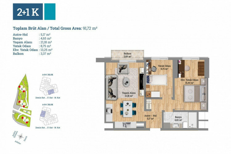 Квартира 3+1 в Картале, Стамбул, Турция | PBB-46408