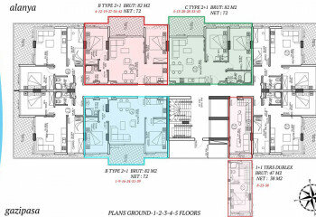 Квартира 2+1 в Махмутларе, Алания, Турция | PTE-13891