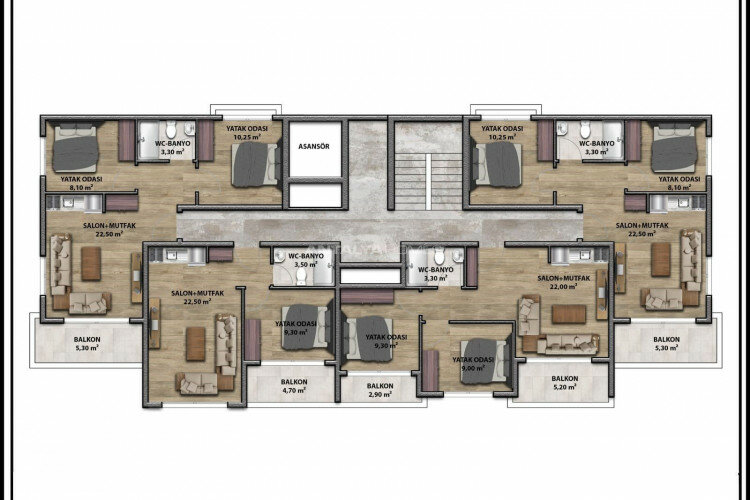 Квартира 4+1 в Анталии, Турция | PKK-45497