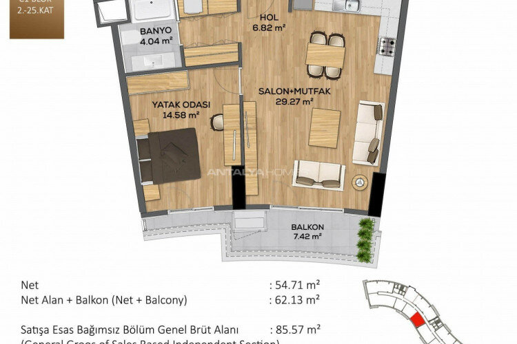 Квартира 2+1 в Стамбуле, Турция | SBB-46261