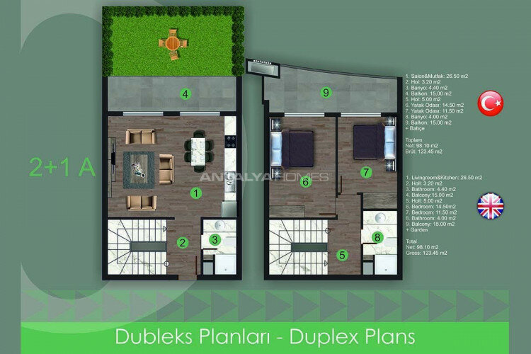 Квартира 3+1 в Анталии, Турция | STE-44912