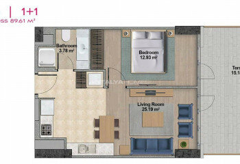 Квартира 1+1 в Стамбуле, Турция | PTE-46150