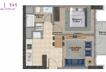 Квартира 1+1 в Стамбуле, Турция | PTE-46150