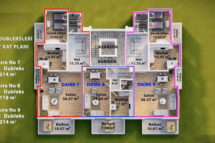 Квартира 2+1 в Анталии, Турция | PTE-45141