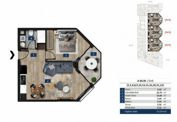 Квартира 2+1 в Анталии, Турция | STE-45205