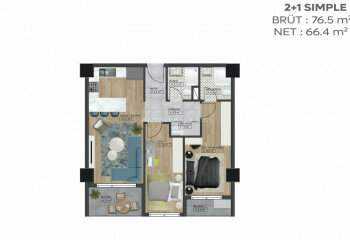 Квартира 3+1 в Бурсе, Турция | PKK-46893