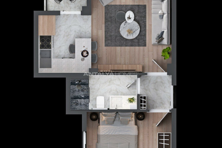 Квартира 1+1 в Анталии, Турция | SBB-45291