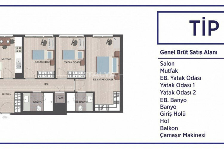Квартира 4+1 в Стамбуле, Турция | STE-46492