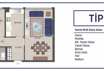 Квартира 4+1 в Стамбуле, Турция | STE-46492