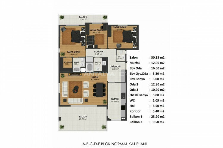 Квартира 5+1 в Бурсе, Турция | PTE-46870