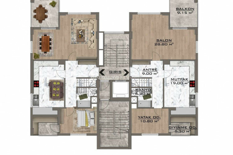 Квартира 3+1 в Бурсе, Турция | STE-46926