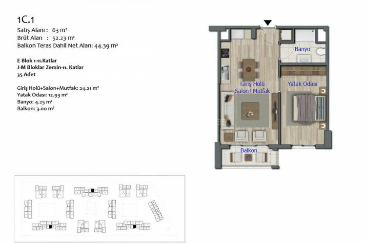 Квартира 4+1 в Кепезе, Анталия, Турция | SBB-44851