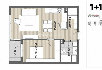 Квартира 1+1 в Кепезе, Анталия, Турция | STE-44853