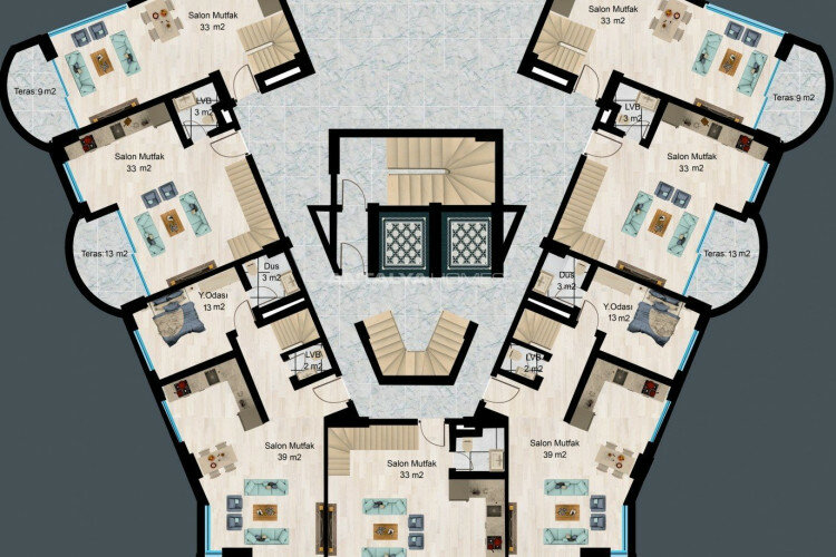 Квартира 2+1 в Анталии, Турция | PBB-45433