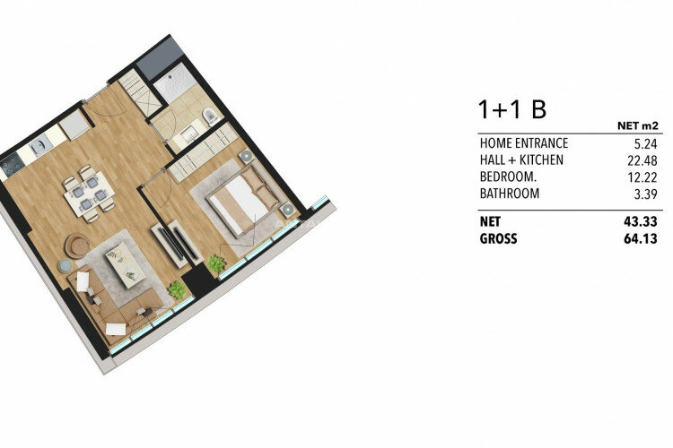 Квартира 1+1 в Малтепе, Стамбул, Турция | PKK-46411