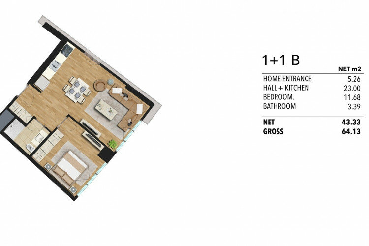 Квартира 1+1 в Малтепе, Стамбул, Турция | PKK-46411