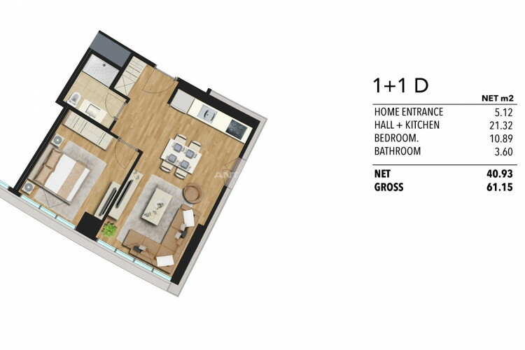 Квартира 1+1 в Малтепе, Стамбул, Турция | PKK-46411