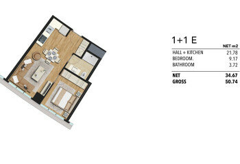 Квартира 1+1 в Малтепе, Стамбул, Турция | PKK-46411