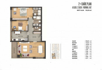 Квартира 2+1 в Стамбуле, Турция | PKK-46651