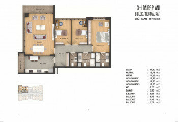 Квартира 2+1 в Стамбуле, Турция | PKK-46651