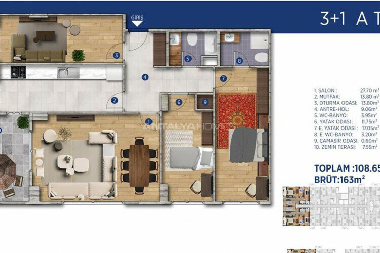 Квартира 5+1 в Стамбуле, Турция | STE-46303