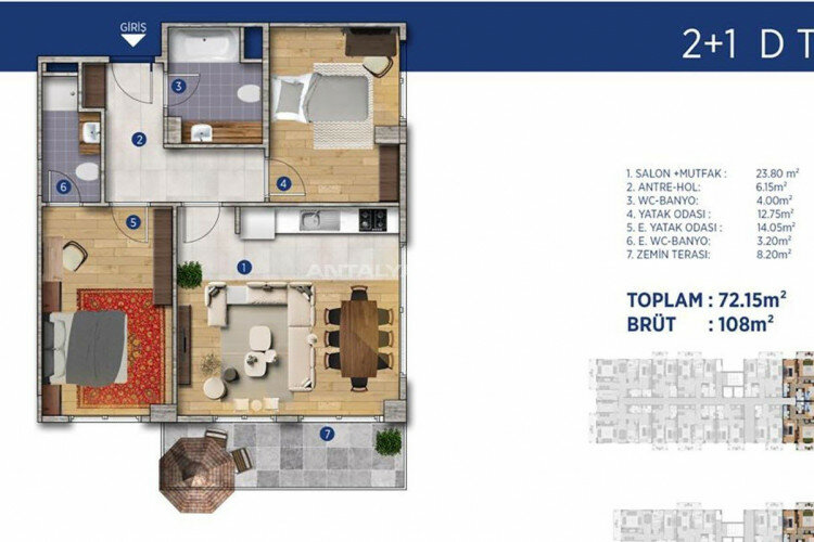 Квартира 5+1 в Стамбуле, Турция | STE-46303