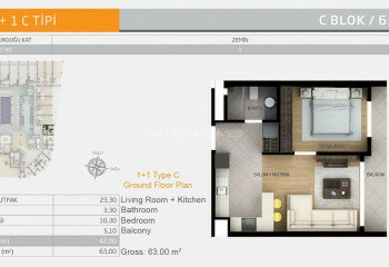 Квартира 2+1 в Стамбуле, Турция | PKK-46093