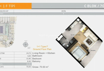 Квартира 2+1 в Стамбуле, Турция | PKK-46093