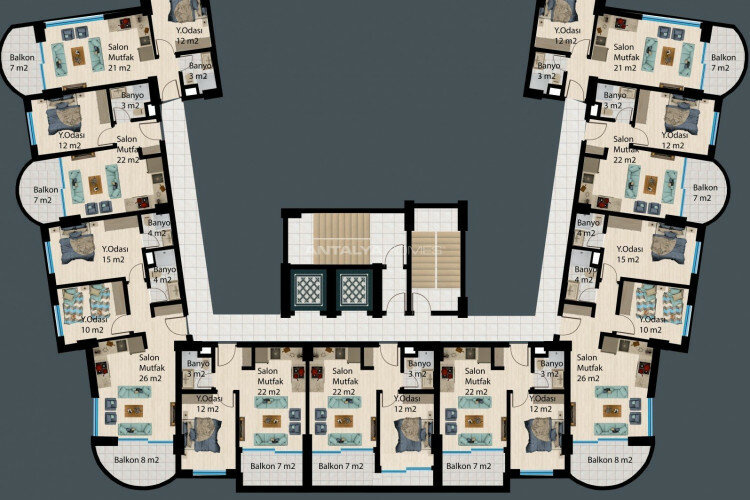 Квартира 1+1 в Анталии, Турция | PBB-45431