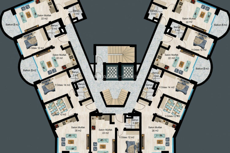 Квартира 1+1 в Анталии, Турция | PBB-45431