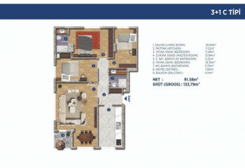 Квартира 3+1 в Стамбуле, Турция | PBB-46508