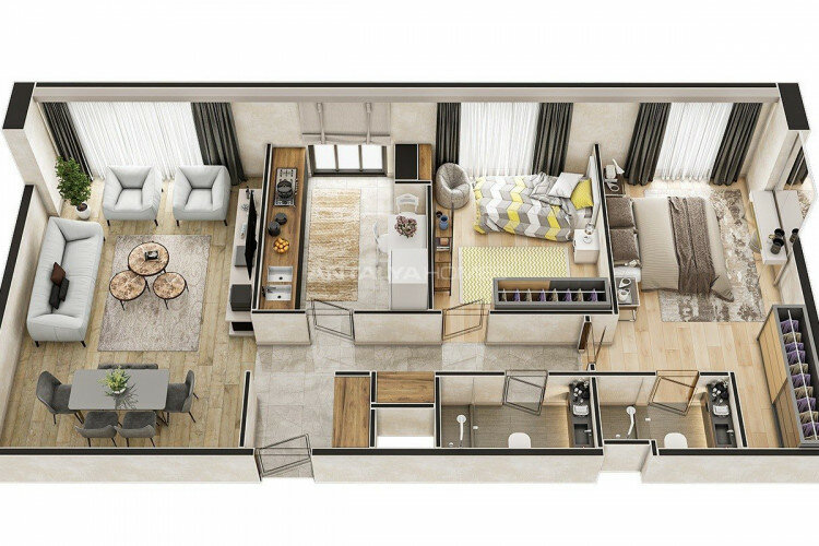 Квартира 2+1 в Стамбуле, Турция | STE-46286