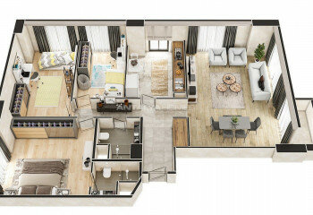 Квартира 2+1 в Стамбуле, Турция | STE-46286