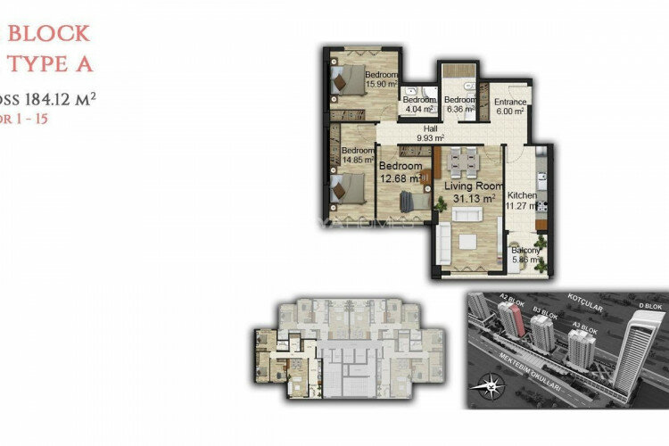 Квартира 3+1 в Стамбуле, Турция | PBB-46087