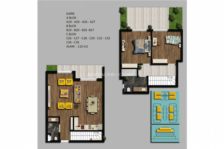 Квартира 2+1 в Коньяалты, Анталия, Турция | SBB-45195