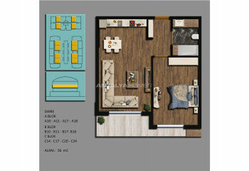 Квартира 2+1 в Коньяалты, Анталия, Турция | SBB-45195