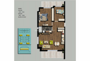 Квартира 2+1 в Коньяалты, Анталия, Турция | SBB-45195