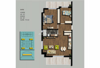 Квартира 2+1 в Коньяалты, Анталия, Турция | SBB-45195