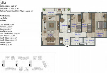 Квартира 2+1 в Кепезе, Анталия, Турция | SBB-44849
