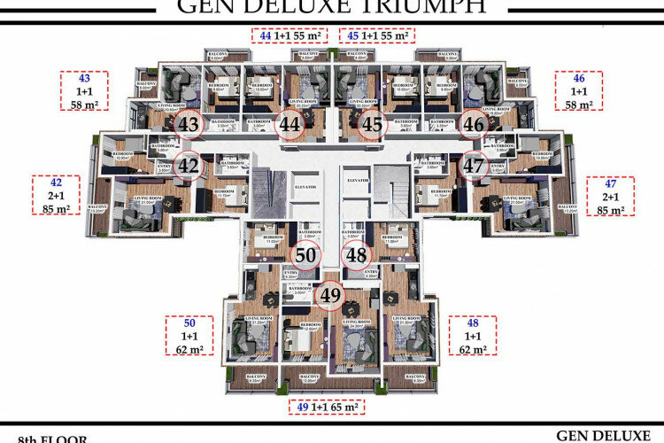 Квартира 1+1 в Алании, Турция | STE-35768